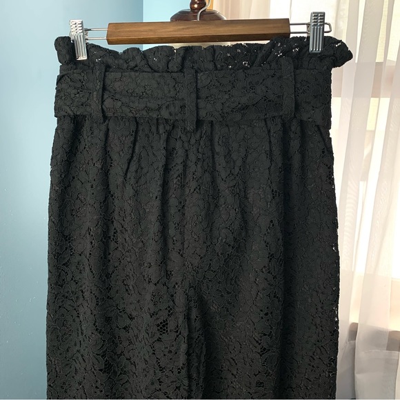 NWT J. Crew Black Lace Paper Bag Taper Pant - Picture 7 of 7